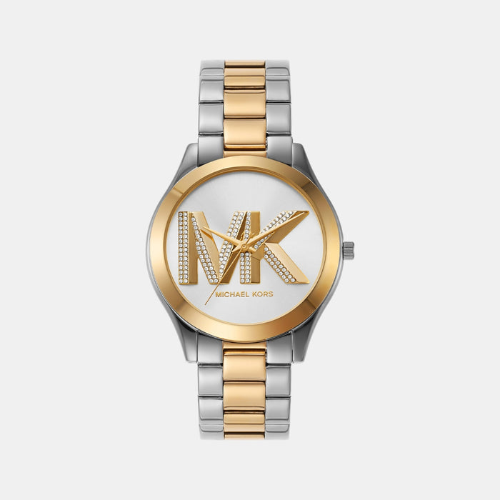 Slim Runway Women Quartz Multicolour Dial Analog Stainless Steel Watch MK4735
