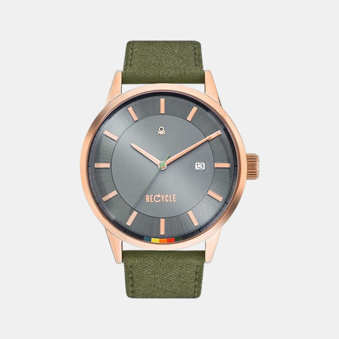 Social Men Quartz Grey Dial Analog Leather Watch UWUCG0100