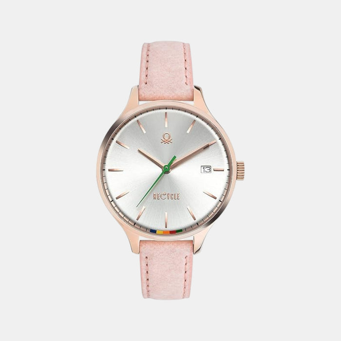 Social Women Quartz Silver Dial Analog Leather Watch UWUCL0100