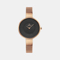 Sol Blush Women Quartz Black Dial Analog Mesh Watch V149LXVJMV