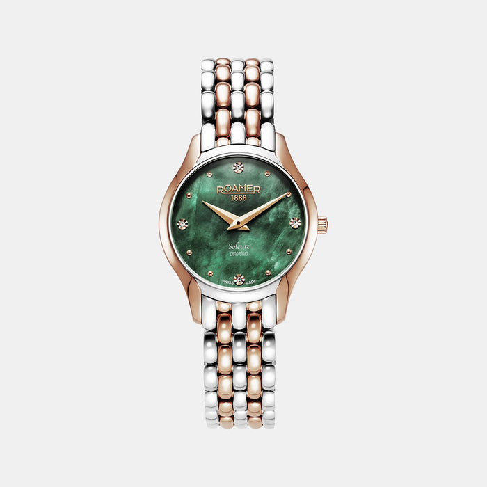 Soleure Women Quartz Mother Of Pearl Dial Analog Stainless Steel Watch 547857 49 75 50
