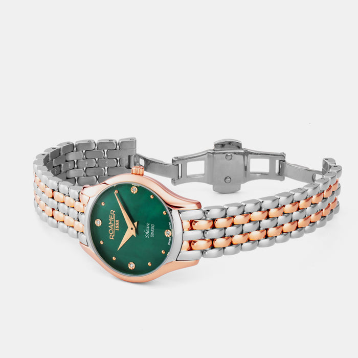 Soleure Women Quartz Mother Of Pearl Dial Analog Stainless Steel Watch 547857 49 75 50