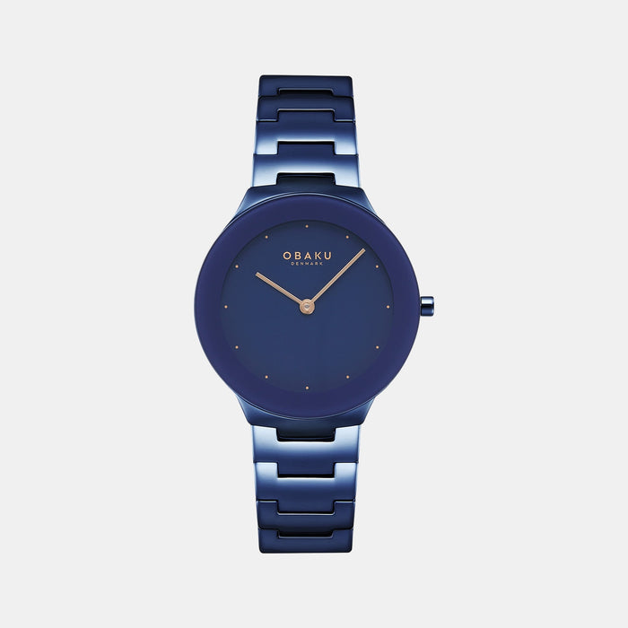 Spejl Lille Blue Women Quartz Blue Dial Analog Stainless Steel Watch V290LXLLSL
