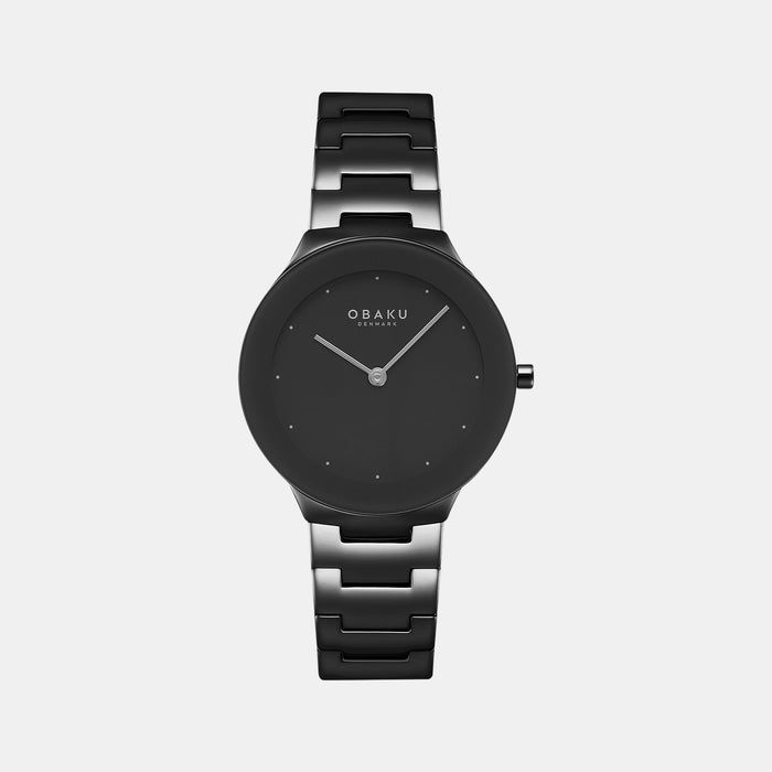 Spejl Lille Dark Women Quartz Black Dial Analog Stainless Steel Watch V290LXBBSB