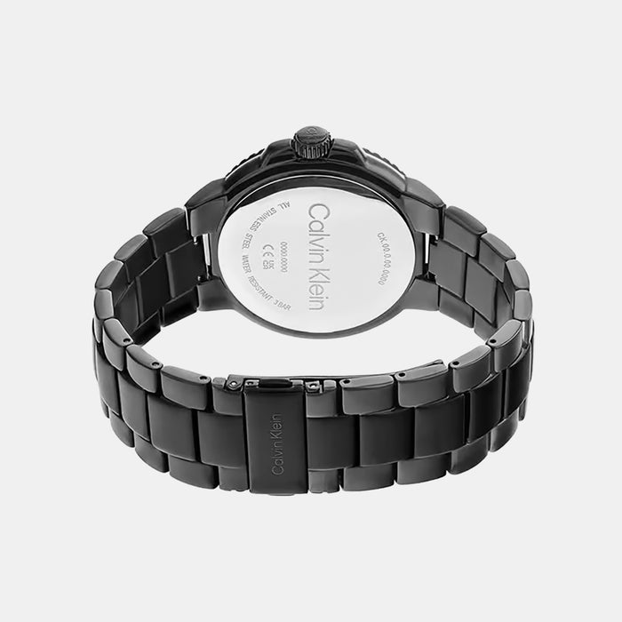 Sport Men Quartz Black Dial Analog Stainless Steel Watch 25200205