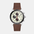 Fossil Round Cream Chronograph watch