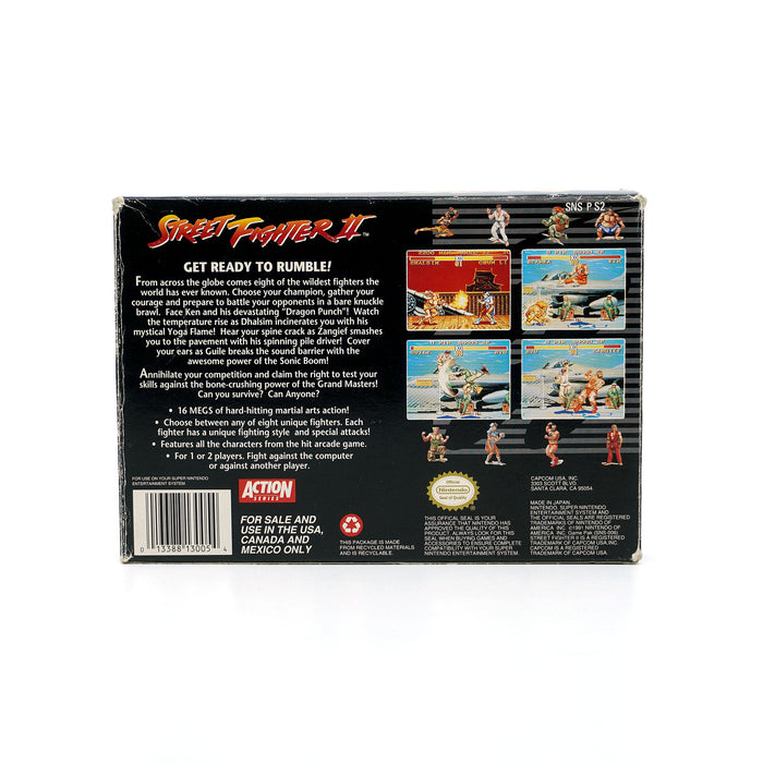 Street Fighter 2 US-Version für SNES - Produktfoto Originalverpackung Rückseite