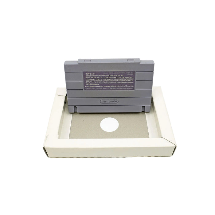 Street Fighter 2 US-Version für SNES - Produktfoto Inlay mit Modul Rückseite