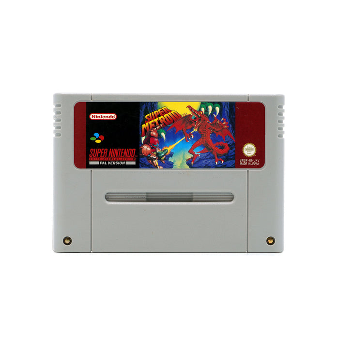 Super Metroid Modul für Super Nintendo Entertainment System in gutem Zustand - Vorderseite
