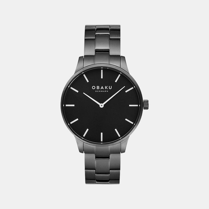 Obaku Round Black Analog watch