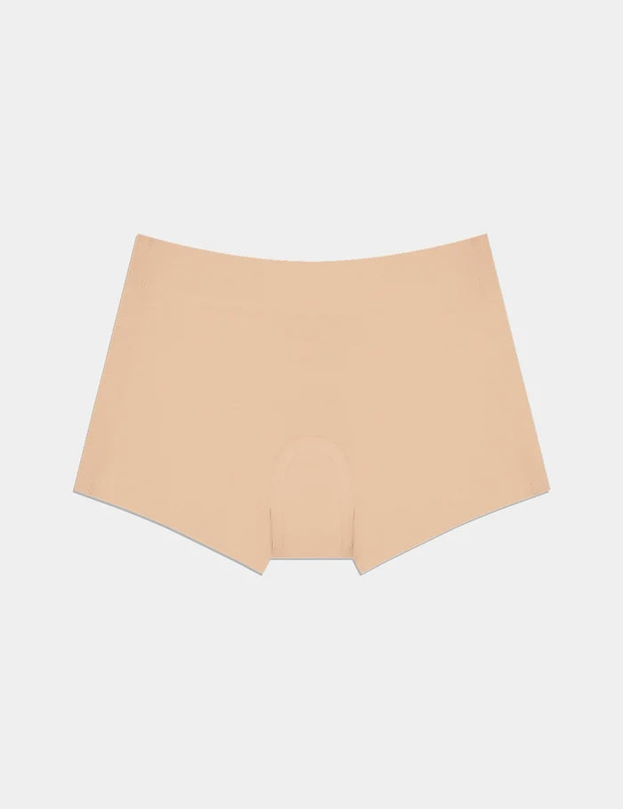 | Super Leakproof® Dream Short™ shown front-facing against a light gray background | Warm Sand