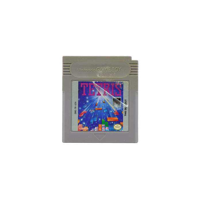 Tetris Spiel für Game Boy in stark gebrauchtem Zustand - Produktfoto Modul vorne