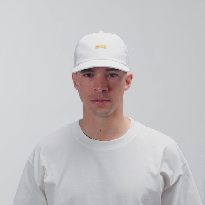 The model-image view of the melin Performance Dad Hat The Legend Hydro  in White / Gum