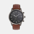 Townsman Men Quartz Grey Dial Chronograph Leather Watch FS5522