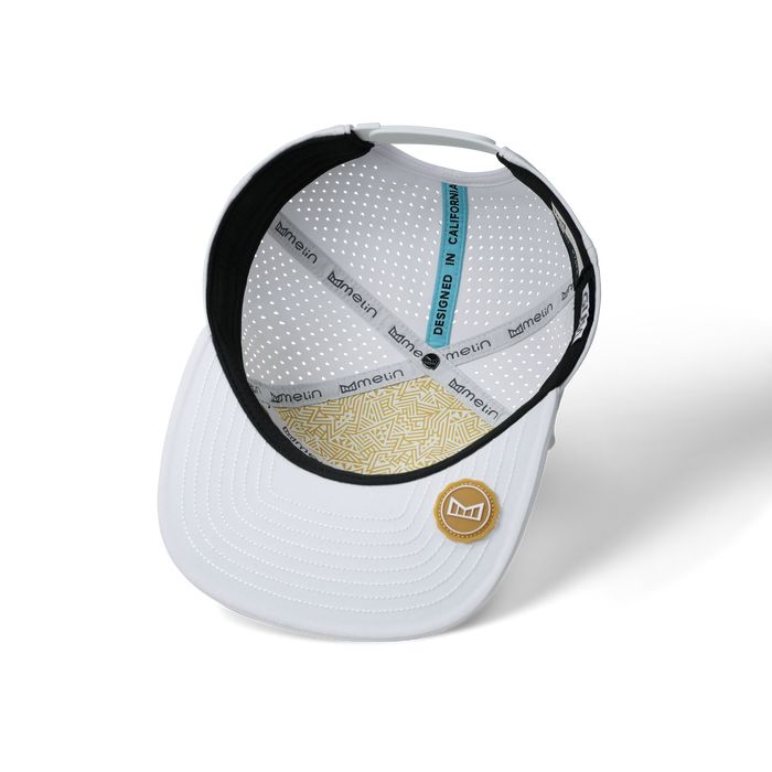 The inside view of the melin Trenches Icon Hydro  Horizon Fit in  White / Gum