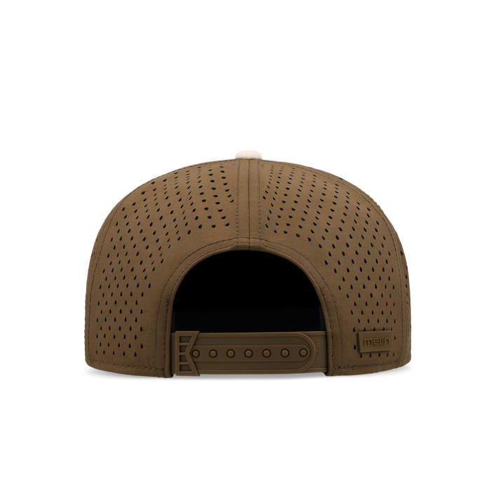 The back view of the melin Trenches Icon Hydro  Horizon Fit in  Yellow Jacket