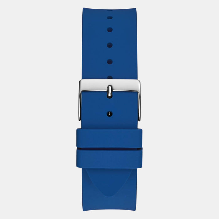Trend Men Quartz Blue Dial Analog Silicone Watch GW0726G1