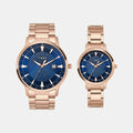 Trendline Couple Quartz Blue Dial Analog Stainless Steel Watch TW00PR322