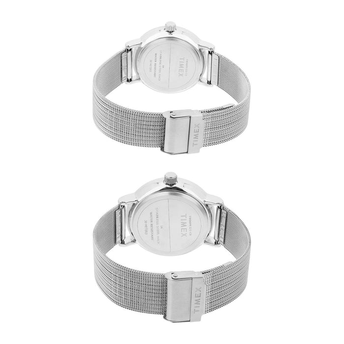 Trendline Couple Quartz Blue Dial Analog Stainless Steel Watch TW00PR323