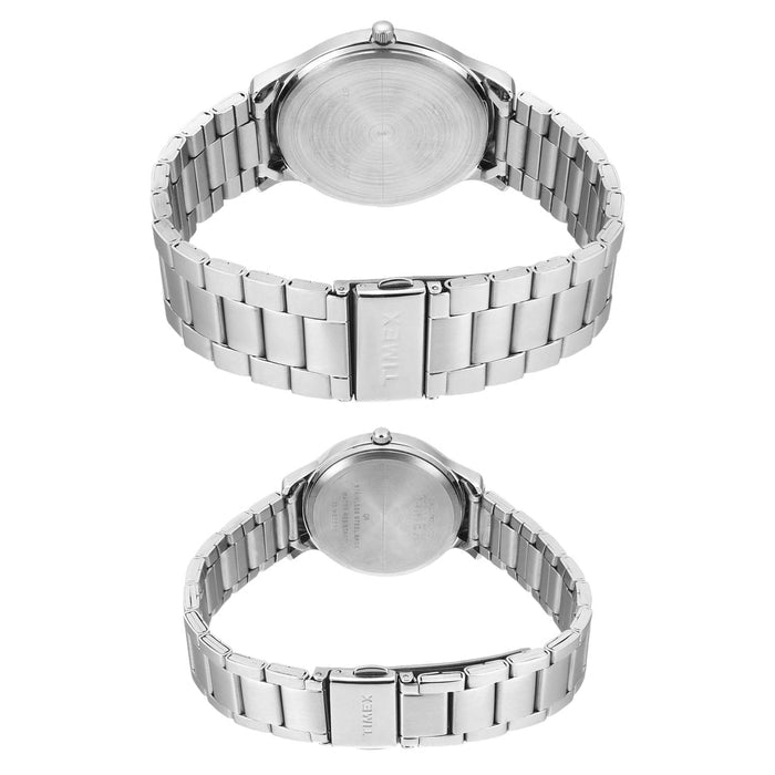 Trendline Couple Quartz Green Dial Analog Stainless Steel Watch TW00PR321