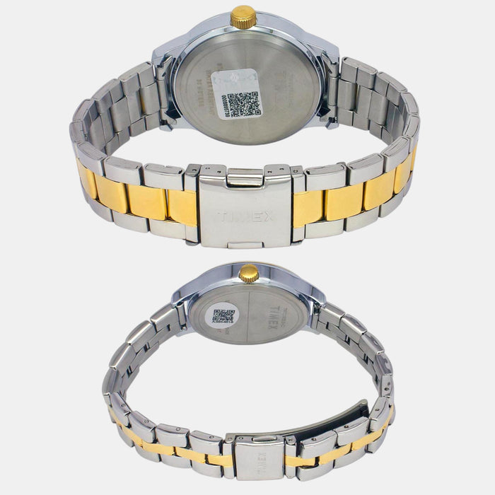 Trendline Couple Quartz Teal Dial Multi-Function Stainless Steel Watch TW00PR315