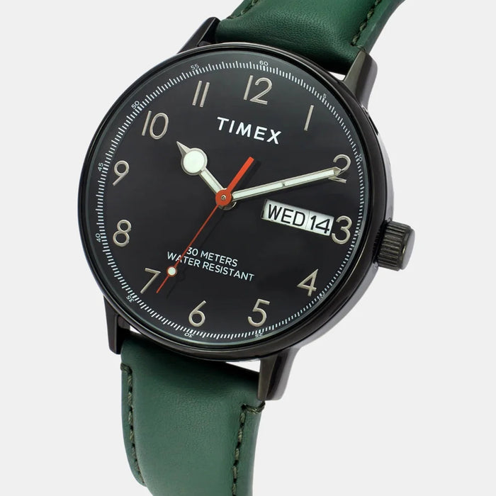 Trendline Men Quartz Black Dial Analog Leather Watch TWEG25402