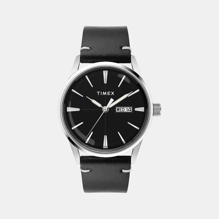 Trendline Men Quartz Black Dial Analog Leather Watch TWEG25501