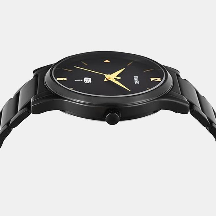 Trendline Men Quartz Black Dial Analog Stainless Steel Watch TW000R459