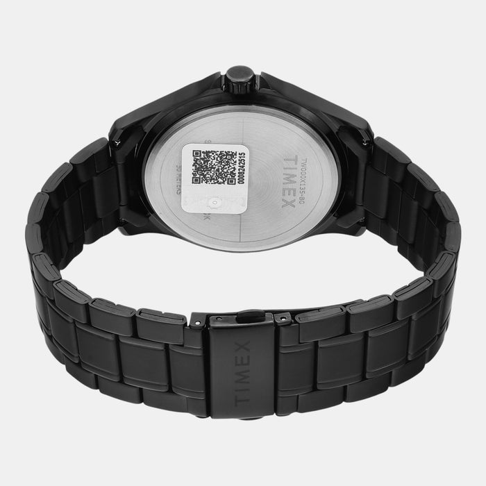 Trendline Men Quartz Black Dial Analog Stainless Steel Watch TW000X135