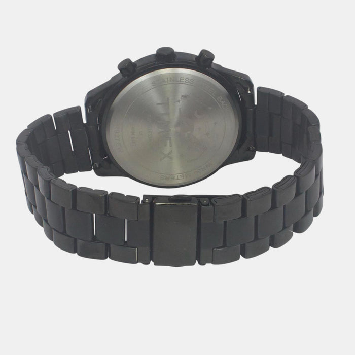 Trendline Men Quartz Black Dial Multi-Function Stainless Steel Watch TWEG18518