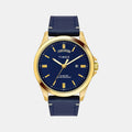 Trendline Men Quartz Blue Dial Analog Leather Watch TW000X140
