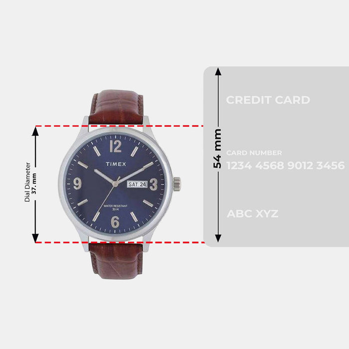 Trendline Men Quartz Blue Dial Analog Leather Watch TWEG18400