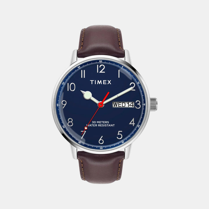 Trendline Men Quartz Blue Dial Analog Leather Watch TWEG25400