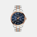 Trendline Men Quartz Blue Dial Multi-Function Stainless Steel Watch TW000X131