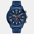 Trendline Men Quartz Blue Dial Multi-Function Stainless Steel Watch TWEG18517