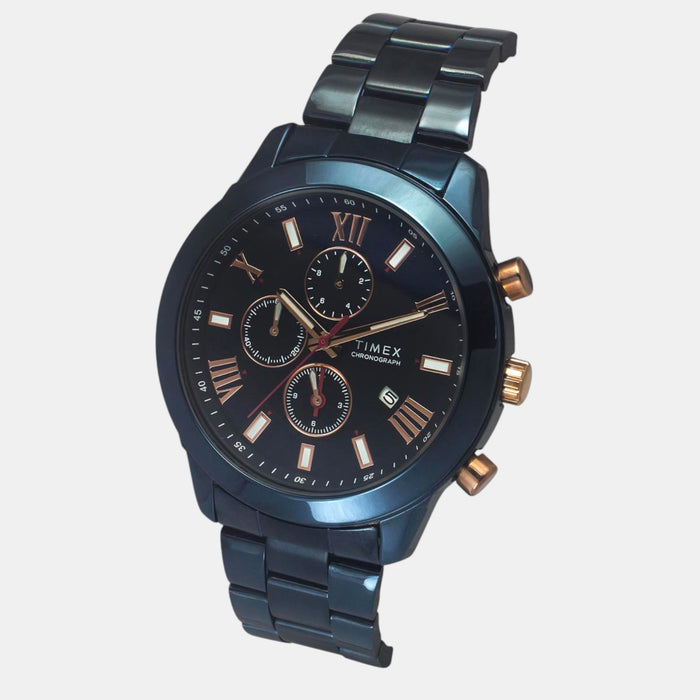 Trendline Men Quartz Blue Dial Multi-Function Stainless Steel Watch TWEG18517