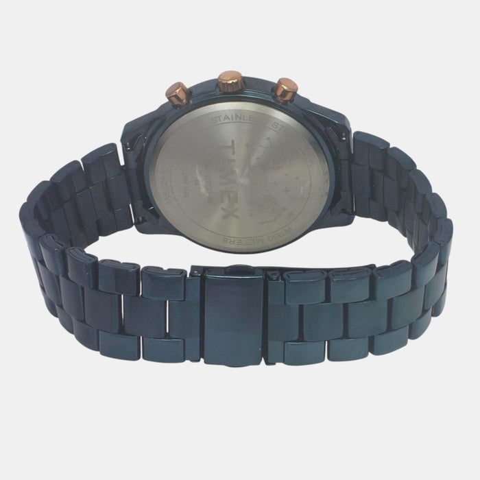 Trendline Men Quartz Blue Dial Multi-Function Stainless Steel Watch TWEG18517