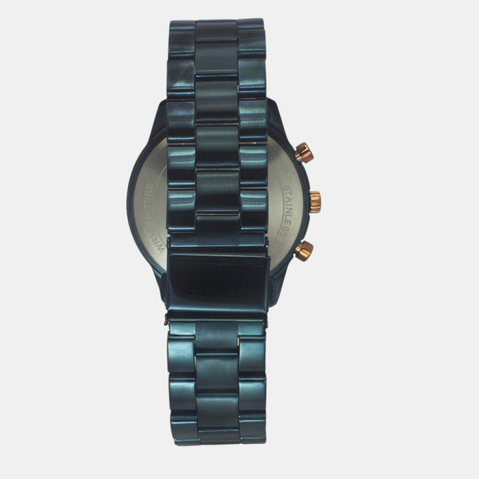 Trendline Men Quartz Blue Dial Multi-Function Stainless Steel Watch TWEG18517