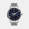Trendline Men Quartz Blue Dial Multi-Function Stainless Steel Watch TWEG19944