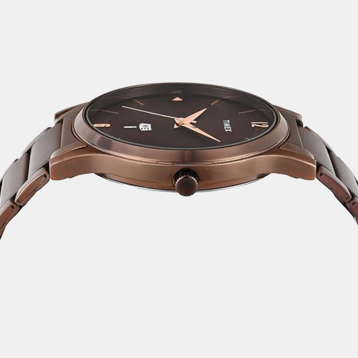 Trendline Men Quartz Brown Dial Analog Stainless Steel Watch TW000R461