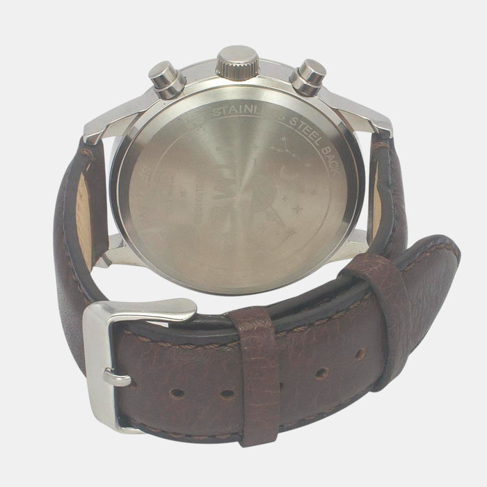 Trendline Men Quartz Brown Dial Multi-Function Leather Watch TWEG19930