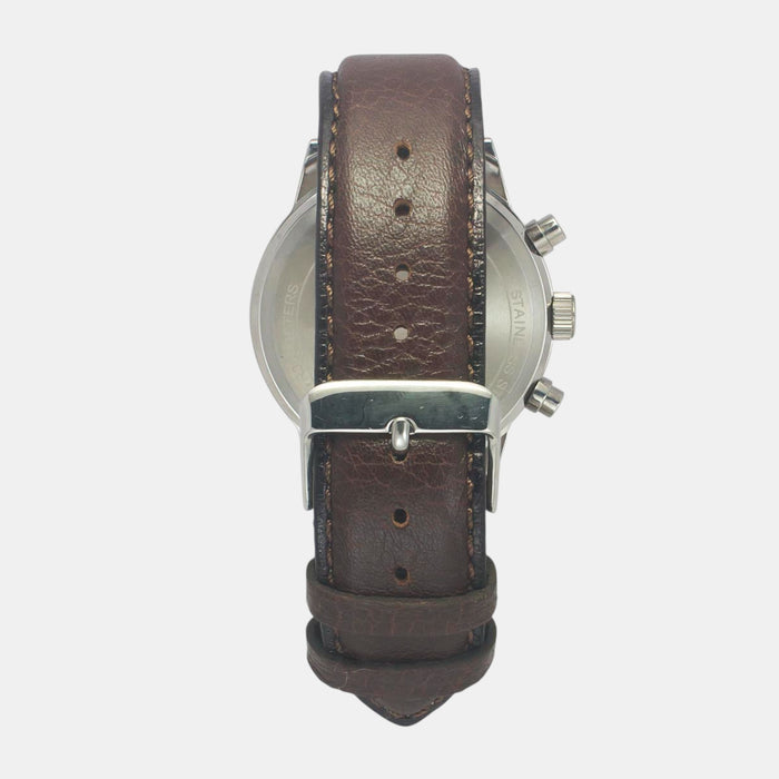 Trendline Men Quartz Brown Dial Multi-Function Leather Watch TWEG19930