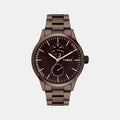 Trendline Men Quartz Brown Dial Multi-Function Stainless Steel Watch TWEG19941