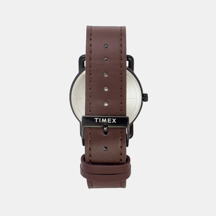 Trendline Men Quartz Champagne Dial Analog Leather Watch TWEG25601