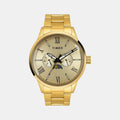 Trendline Men Quartz Champagne Dial Multi-Function Stainless Steel Watch TWEG19945