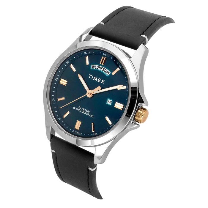 Trendline Men Quartz Green Dial Analog Leather Watch TW000X139