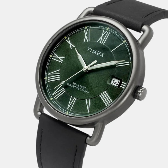 Trendline Men Quartz Green Dial Analog Leather Watch TWEG25602