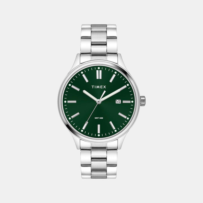 Trendline Men Quartz Green Dial Analog Stainless Steel Watch TWEG18432