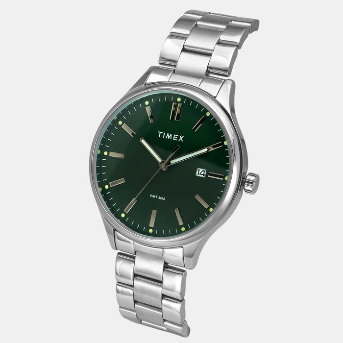 Trendline Men Quartz Green Dial Analog Stainless Steel Watch TWEG18432