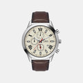 Trendline Men Quartz Grey Dial Multi-Function Leather Watch TWEG18514